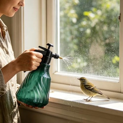 Fine Mist Bird Grooming Sprayer: Multi Purpose Avian Water Pump Mister Bottle - Handheld Sprayer Bottle for Indoor Parrot Bathing and Cage Cleaning - 67.6oz/2Liter