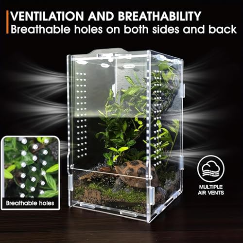 Genérico Jumping Spider Terrarium - Habitat Acrylic Tarantulas,Religious Mantis Enclosure | for Breeders Pet Lovers Educators School Projects Living Room Study Stores Office