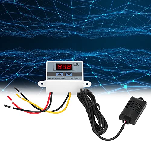Hilitand Digital Humidity Controller LED Hygrometer Sensor DC24V 240W 10A with ABS Shell for Accurate Humidity Measurement and Direct Output