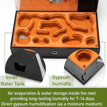 Terra Core Hybrid Formicarium Ant Nest with Starter Kit 9.84 x 9.05 x 5.11 in - size: Terra Core Series-Hybrid