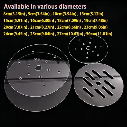 Clear Round Acrylic Aquarium Lid 5mm Anti-Escape Cover，Turtle Tank lid(A,30cm(11.81in)) - color: A, size: 30cm(11.81in)