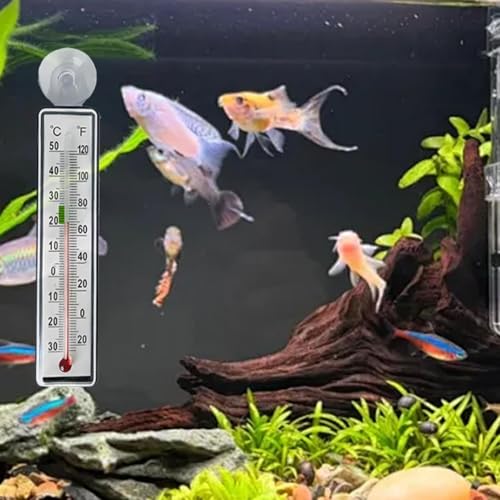Temperature Gauge Aquarium | Reptile Box Supplies - Betta Tank Temperature Monitor,for Keepers Hobbyists Beginners Aquarists Pet Parents Home Office Study