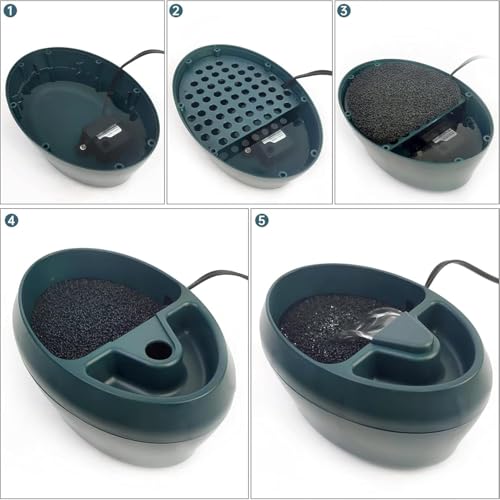 Reptile Water Dispenser, Automatic Reptile Drinking Fountain with 700ML Capacity, Adjustment Water Volume and Double Filtration Effect, Quiet and Low Energy Consumption, for Lizard, Turtle
