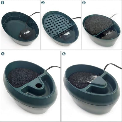 Reptile Water Dispenser, Automatic Reptile Drinking Fountain with 700ML Capacity, Adjustment Water Volume and Double Filtration Effect, Quiet and Low Energy Consumption, for Lizard, Turtle