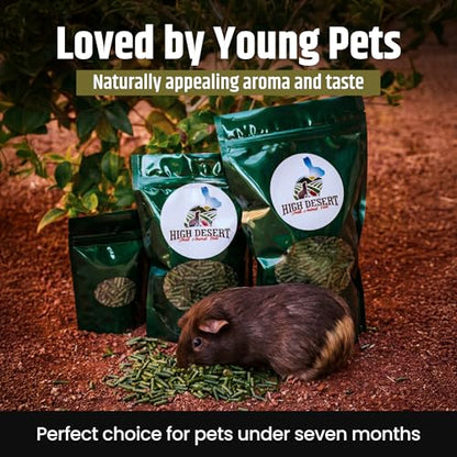 High Desert Delight Alfalfa Pellets, Protein Rich Small Animal Food for Young Rabbits Guinea Pigs and Small Pets, Natural Fiber Alfalfa Hay Pellets for Digestive Health, Fresh Hand Packed 31 oz Bag - size: 2 Pound (Pack of 1)