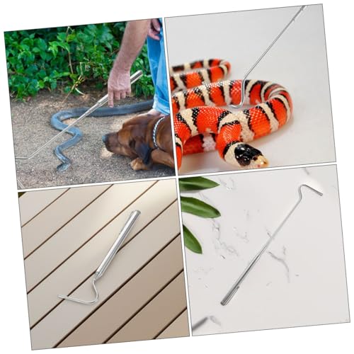 UKCOCO Stainless Steel Extendable Snake Hook for Safe Reptile Handling Portable Collapsible Tool for Herpetologists and Wildlife Enthusiasts for Catching Rattlesnakes