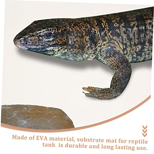 Yardwe Reptile Carpet for Bearded Dragon Lizard Tortoise Snake Turtle Eva Mat Terrarium Liner Soft Bedding Easy Clean - color: White