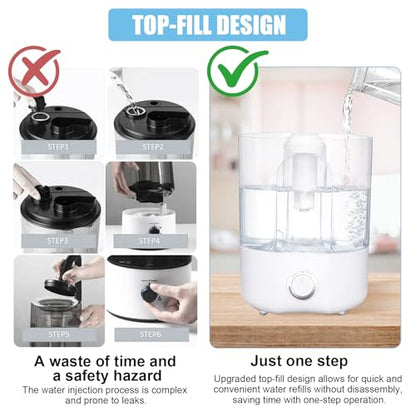 4L Reptile Humidifier Fogger for Reptiles Tank, 1 Gallon Top fill Reptile Mister with Extended Hose, Adjustable Fog Volume, Ideal for Chameleon, Snakes, Tortoises, Amphibians, Terrariums