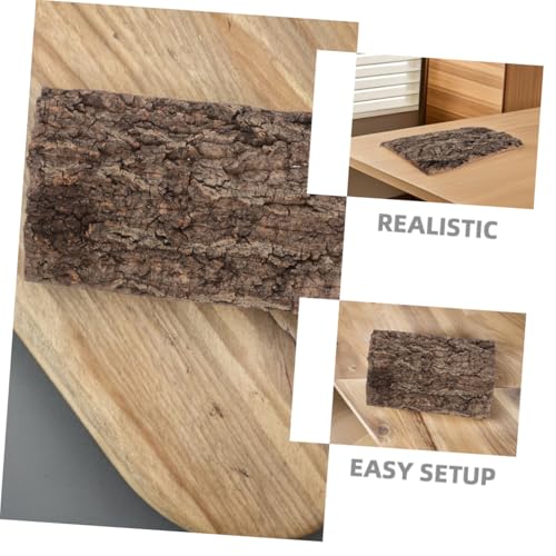 2pcs Natural Reptile Bark Bedding Backdrop for Terrarium Cork Substrate for Snakes Spiders Bearded Dragons Geckos and Crabs