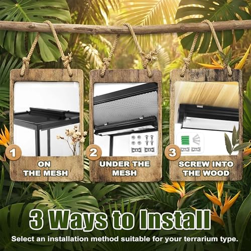 T5 HO UVB Reptile Light Kit, 12.4" Fixture with 8W 10.0 UVB Tube, Suitable for Desert Reptiles Including Juvenile Bearded Dragons in Standard Terrariums - color: 10.0 Desert, size: 8W-12.4Inch