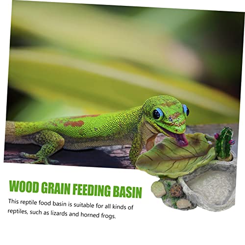 UKCOCO Crawling Pet Water Feeder Bright Colored Resin Reptile Drinking Dish for Turtles Lizards and Geckos Easy Frequent Use Pet Supplies