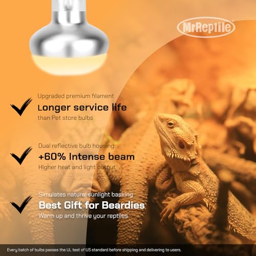 MRREPTILE Reptile Heat Lamp, 2-Pack 75W Intense Basking Spot, Reptile Basking Bulb, Bearded Dragon Basking Light, Simulated Natural Midday Basking for Reptiles Snakes Lizards Tortoise Chickens Heater - size: 75W Intense Basking Spot