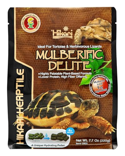 Hikari® Herptile Mulberific Delite™ for Herbivorous Turtles, Tortises and Lizards 7.7oz (220g)