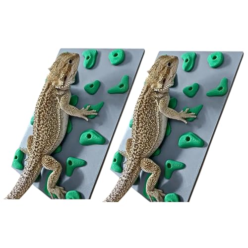 2 Pack Miniature Reptile Rock Climbing Wall – Enclosure Enrichment for Bearded Dragons, Geckos, and Small Pets – Fun Activity and Habitat Décor