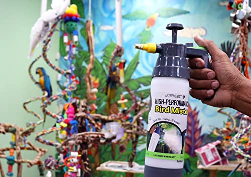 EXTREMEMIST High-Performance Bird Sprayer | Ultrafine Avian Pump Mister | Handheld Pet Bird Bath Mister | Adjustable Nozzle | Bird Cage Cleaner | Perfect for Macaws, Cockatiels, Parrots & More - 32oz - size: 32oz