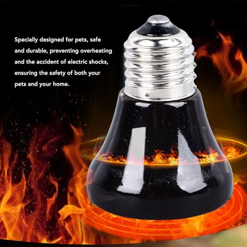 Reptile Heat Lamp, Ceramic Heat Emitter No Light Emitting Heat Bulbs for for Reptiles AmphibianTerrarium Bearded Dragon Lizard Snake Turtle Chicken Dog Cats Parrots (50w) - size: 50 Watts