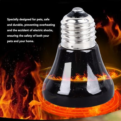 Reptile Heat Lamp, Ceramic Heat Emitter No Light Emitting Heat Bulbs for for Reptiles AmphibianTerrarium Bearded Dragon Lizard Snake Turtle Chicken Dog Cats Parrots (100w) - size: 100w