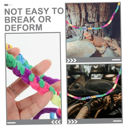 Happyyami 2pcs Crab Climbing Toy Vines for Reptile Habitat Decoration Lightweight Crab Climbing Rope for Lizards Snakes Geckos for Terrariums and Aquariums