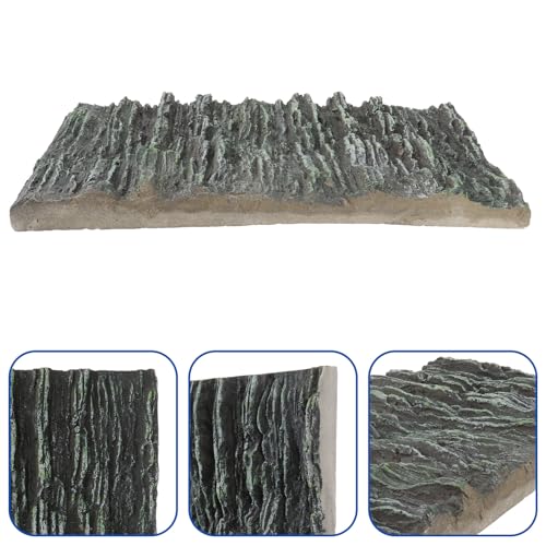 Abaodam Aquarium 3D Background Board Turtle Tank Landscaping Simulated Bark Vertical Grain Decorative Panel for Fish and Reptile Tanks