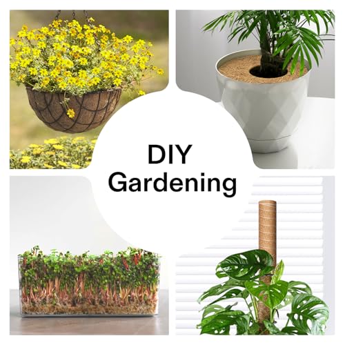 VIVOSUN Coco Coir Liner 12x80 in, 100% Natural Coconut Fiber Mat, Thickened Coco Liner Roll for Planters, Hanging Baskets, Garden Decoration, DIY Crafts, Pet Pads & Reptile Carpet - size: 12"W x 80"L
