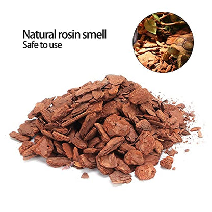 Natural Pine Bark Granule Reptile Bedding 250g Small Granule for Tortoises Lizards Breathable Reptile Box Substrate Safe for Gardening Indoor Plants Handicrafts