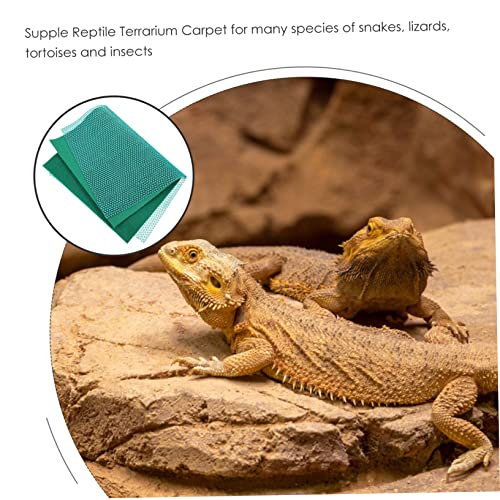BESPORTBLE 1set Reptile Carpet Mat for Tortoises Snakes and Lizards Comfortable Breathable Substrate Liner for Terrarium Bedding and Washable