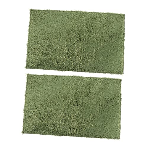Toddmomy 2pcs Climbing Pet Mat Reptile Decor Moss Reptile Carpet Terrarium Bedding Comfortable Mats for Turtles