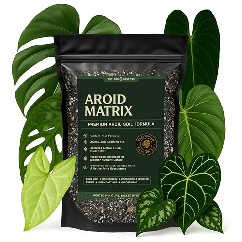 AROID Potting Mix/Premium Soil for Monstera, Philodendron, Alocasia, Anthurium – Chunky, Optimally Aerated Soil – Organic & Ready to Use – Supercharges Root and Foliage Growth (8 QTS) - size: 8 QTS