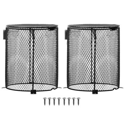 Simple Deluxe 2 Pack Reptile Heat Lamp Cage Heater Guard Anti Scald Mesh Cover, Heating Lamp Lampshade for Lizard Bearded Dragon Turtle Snake Terrarium - size: 2 Pack, style: Lamp Cage