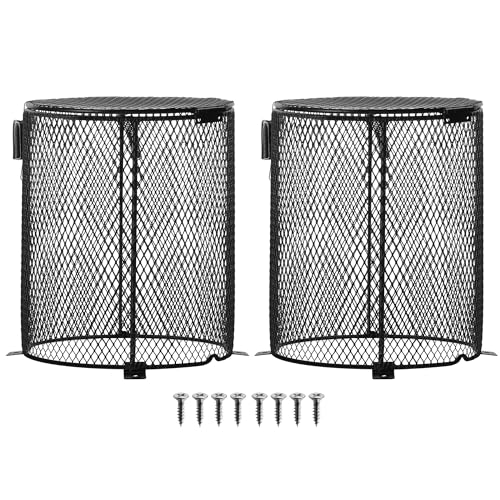 Simple Deluxe 2 Pack Reptile Heat Lamp Cage Heater Guard Anti Scald Mesh Cover, Heating Lamp Lampshade for Lizard Bearded Dragon Turtle Snake Terrarium - size: 2 Pack, style: Lamp Cage