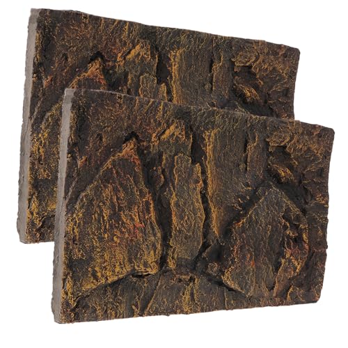 Toddmomy 3D Reptile Tank Background Cork Turtle Aquarium Panel Sturdy Waterproof Decorative Boards