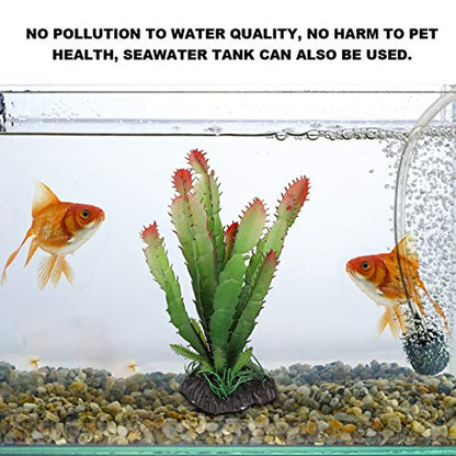 Artificial Water Plants Simulated Landscaping Plants Simulation Plastic Cactus Plant Terrarium Reptiles Habitats Decoration Landscape Aquarium for Home Decor