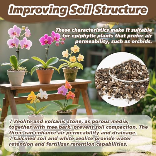 Sukh 14.5 OZ Succulent Potting Mix - Pre-Mixed Ready to Use Bonsai & Orchid Soil Blend with Pine Bark, Zeolite, Calcined Clay & Black Lava for Improved Drainage, Aeration and Nutrient Retention