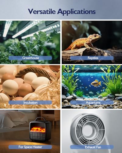 Digital Temperature Controller, Heating & Cooling Thermostat Plug Outlet, –40°F~210°F, 15A 1800W, LCD Display, Temperature Controlled Outlet for Home, Greenhouse, Chicken Coop, Reptile - style: White