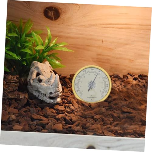 COHEALI Analog Hygrometer 72mm Golden Humidity Gauge No Battery Mechanical Thermometer for Wine Cellar Terrarium Office Desk Indoor Humidity Measurement