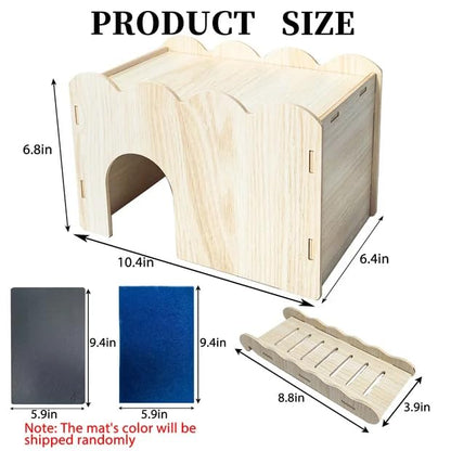 Bearded Dragon Hide Reptile Basking Platform Leopard Gecko Hideout Bearded Dragon Tank Accessories with Reptile Slate Rock for Crested Gecko Chameleon Corn Snake