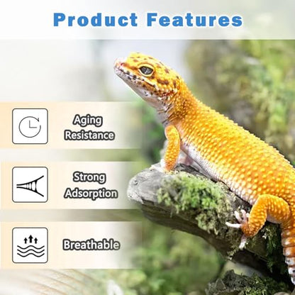 Reptile Hammock Bearded Dragon Sleeping Mat Hammock Suitable for Lguanas, Axolotls, Anoles, Geckos, Snakes, Chameleon (Yellow)