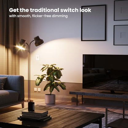 Feit Electric Toggle Dimmer with Light Switch for Dimmable LED Light Bulbs, Single Pole or 3-Way, Wall Plate and Wire Nut Installation Included, DIM/Toggle/2, 2 Pack - style: TOGGLE DIMMER