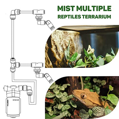 MRREPTILE Reptile Mister, Misting System for Reptiles Terrarium, Mister for Chameleon Turtle Lizard, MS200 Mister New Version, Tank Mister