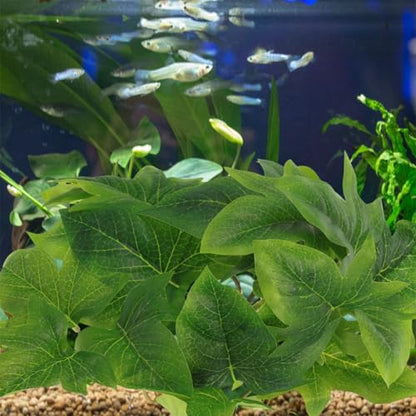 Hemoton Artificial Hanging Plant Ornament for Reptile Terrarium with Suction Cup, 23-Leaf Fake Greenery Decoration for Amphibian Habitat and Indoor Tank Supplies