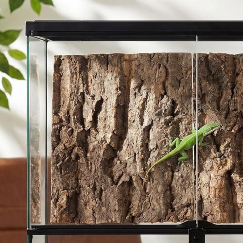 4pcs Cork Terrarium Background: 7.7x5.8x0.4Inch Natural Bark Backdrop Reptile Climbing Mat - Habitat Decoration for Lizard Turtle Bearded Dragon Snake