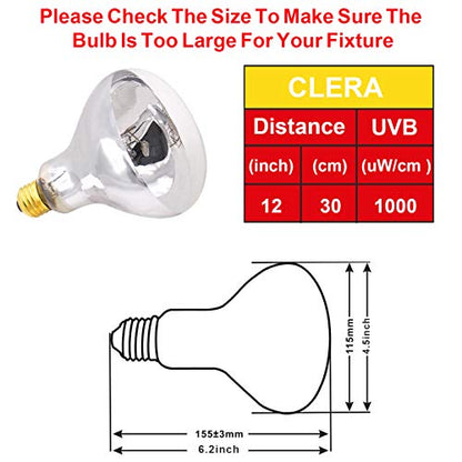 Aiicioo UVB Bulbs UVB Light Heat Bulb for Reptiles and Reptile Heat Pad with Thermostat 16W Bearded Dragon Tank Hermit Crab Tortoise Habitat Accessories