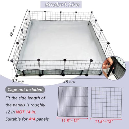 DZWLKJ Guinea Pig Cage Liner Tarp Bottom Waterproof and Washable Base Also for Rabbits, Bunny, Chinchesillas, Hedgehog, Ferrets and Other Small Animals(48x48 inches) - size: 48.0"L x 48.0"W x 4.0"H
