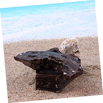 Didiseaon 2pcs Creative Resin Coffin Decor for Aquarium Skull Tank Ornament Fish Tank Landscaping Decoration Safe for
