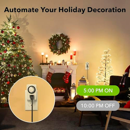 BN-LINK BND-60/U47 Indoor Mini 24-Hour Mechanical Outlet Timer, 3-Prong, 2-Pack - size: 3-Prong, 2-Pack, 1 Outlet, Mini