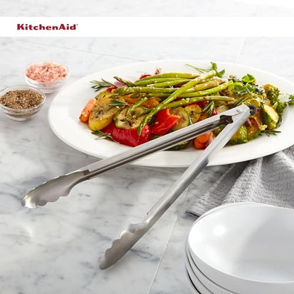 KitchenAid Stainless Steel Long Tongs, 14 Inch - color: Stainless Steel, size: 14 Inches