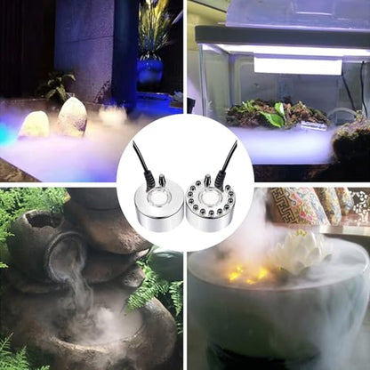 Mist Maker Fogger, Water Pond Fountain Fogger for Water Fountain Pond Pot Rockery Sink (Basic Style, Without Light) - size: Without Light, style: Basic Style