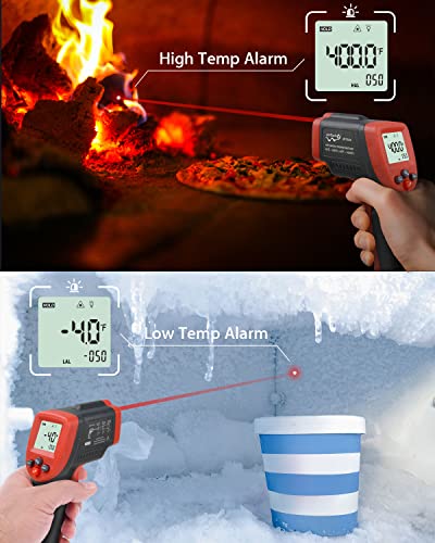 Wintact Infrared Thermometer Temperature Gun, Non-Contact Digital Surface Laser Heat Temp Gun for Kitchen Cooking Food Pizza Oven Grill Fridge -58℉ to 1022℉