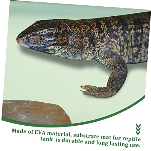 POPETPOP Reptile Carpet Terrarium Substrate Liner Large Eva Material Snake Gecko Bearded Dragon - color: Light Green