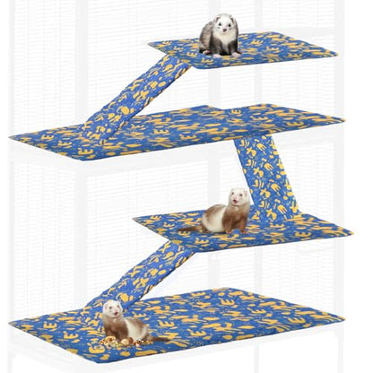 Fitted Liners for Ferret Nation, Critter Nation Cage - Washable Liner for Ferrets, Chinchillas, Rats, Guinea Pig, Hedgehogs & Other Small Animals - Waterproof Cage Accessory (Double Unit Set) - size: Double Unit Set